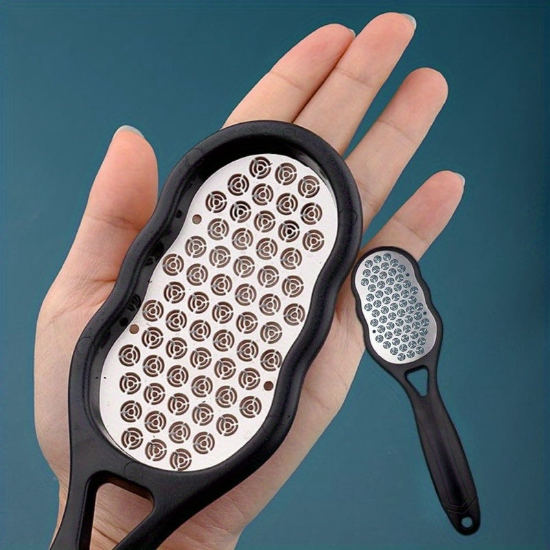 1pc Professional Stainless Steel-like Foot Remover Tool - Heavy-Duty Plastic & Steel Blade with Splash Guard, Ergonomic Handle & /Shedding Collector - Painless Exfoliating Device for Home Pedicure/Espa, Manicure Care