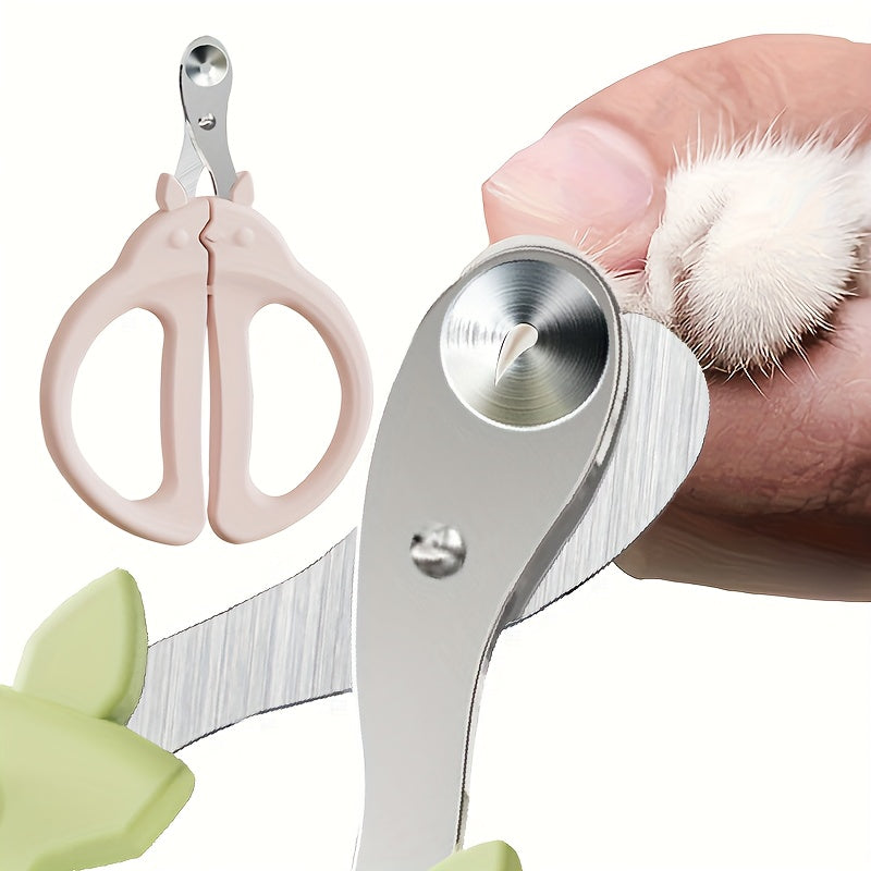 1pc Professional Cat Nail Clippers With Safety Guard, Round Hole Anti Bleeding, Perfect For Cats Of All Sizes And Breeds