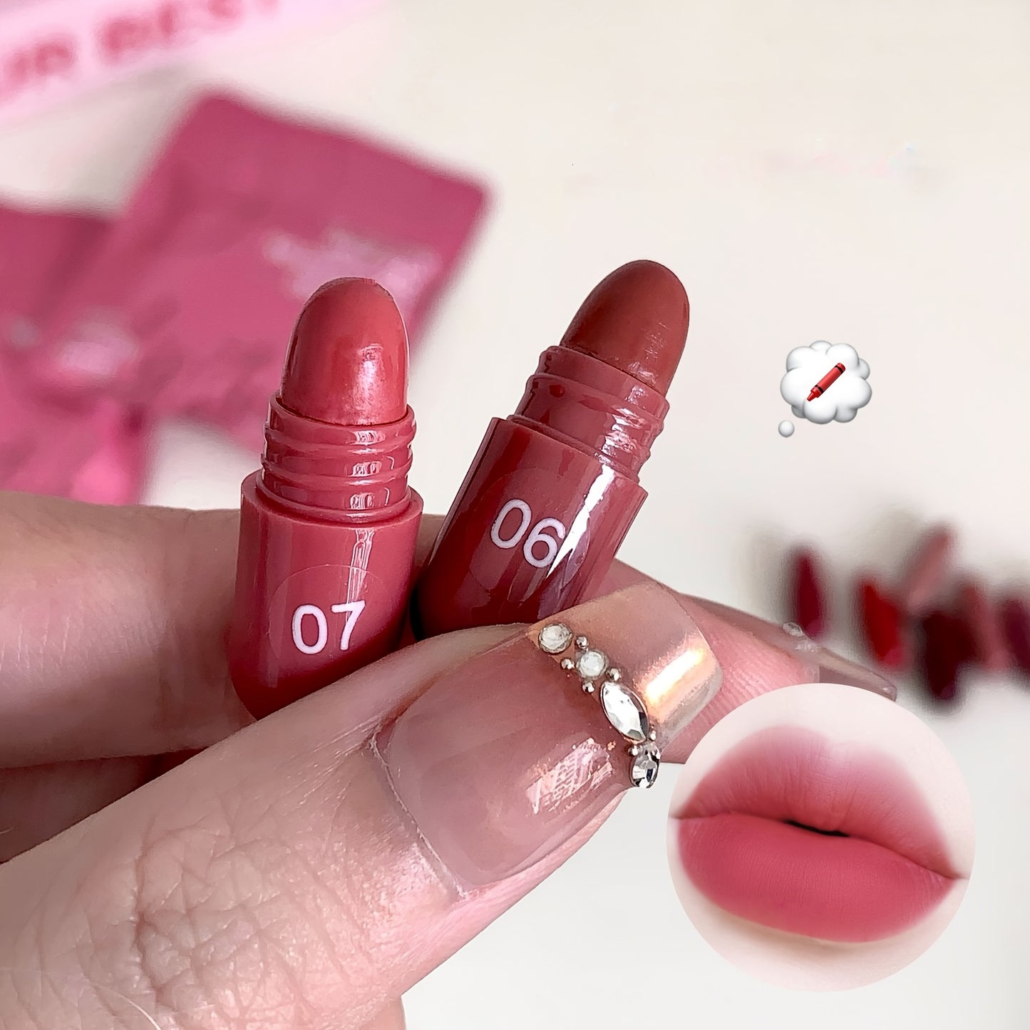 12-Color Capsule Lipstick Set - Long-Lasting Matte Finish, Non-Fading, Plant-Based Squalane, Ideal for Daily Use & Gifting, Includes 12 Vibrant Shades (Red, Orange, Yellow, Green, Blue, Purple, Pink, Black, White, Brown, Beig