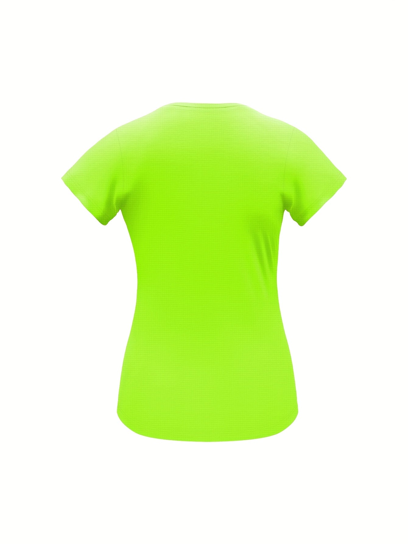Women'S Yellow Short-Sleeve T-Shirt - Comfortable, Breathable Polyester, Round Neck, Ideal for Running, Training, and Gym Sessions, Summer Outdoor Sportswear, Training Apparel | Sporty Casualwear | Knit Construction