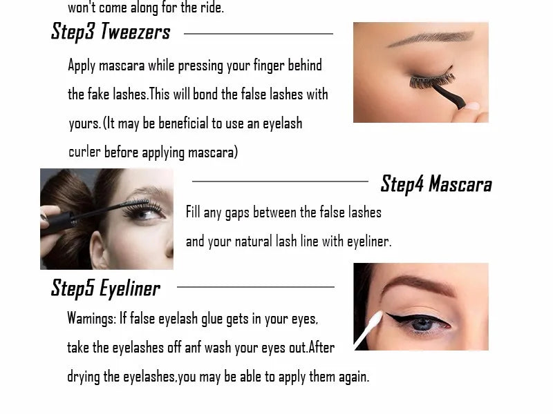 1/3/4 Pairs Magnetic Eyelashes Kit Waterproof Liquid Eyeliner Tweezers Soft Faux Cils Fluffy False Eyelashes Makeup Set Tool Hot