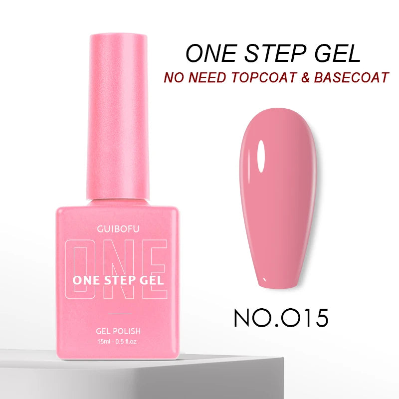 3in1 Gel One Step Gel (no need topcoat and basecoat) 27 colors Series 15ml Gel Nail Polish Set Fall Shine Finish Semi Permanent