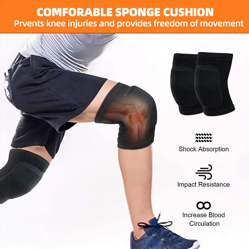 WorthWhile Dancing Knee Pads for Volleyball Yoga Women Kids Men Patella Brace Support EVA Kneepad Fitness Protector Work Gear