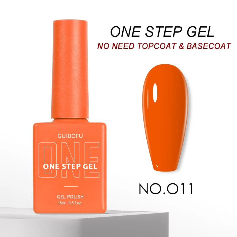 3in1 Gel One Step Gel (no need topcoat and basecoat) 27 colors Series 15ml Gel Nail Polish Set Fall Shine Finish Semi Permanent