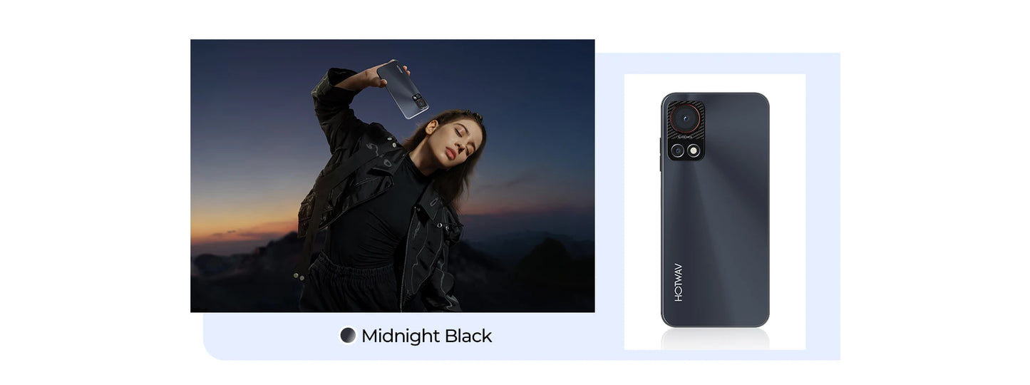 HOTWAV Note 13 Mobile Phone 6.6'' HD+ 90Hz Display 4GB 128GB Octa-Core Smartphone 50MP 5160mAh Android 13 Cellphone