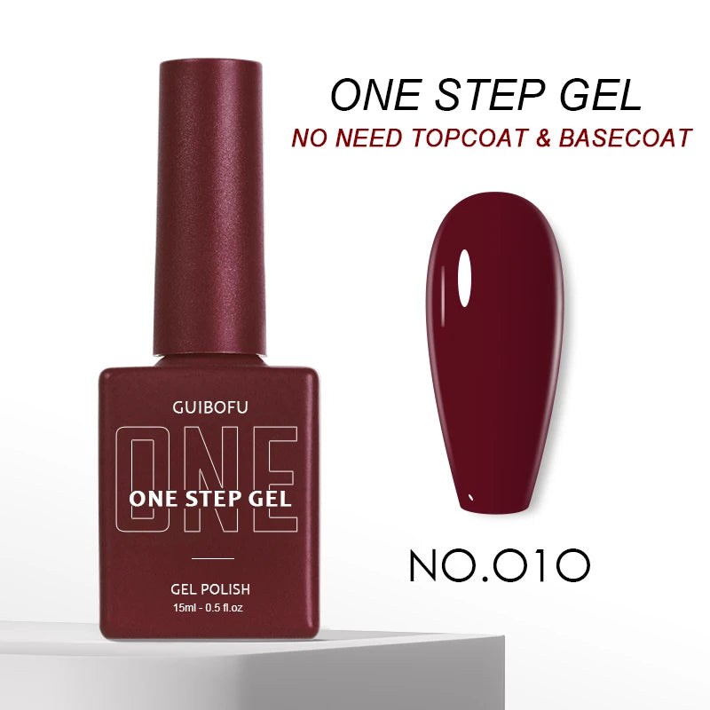 3in1 Gel One Step Gel (no need topcoat and basecoat) 27 colors Series 15ml Gel Nail Polish Set Fall Shine Finish Semi Permanent