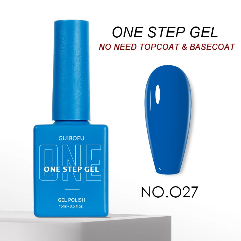 3in1 Gel One Step Gel (no need topcoat and basecoat) 27 colors Series 15ml Gel Nail Polish Set Fall Shine Finish Semi Permanent