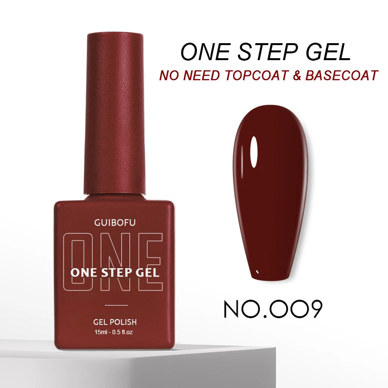 3in1 Gel One Step Gel (no need topcoat and basecoat) 27 colors Series 15ml Gel Nail Polish Set Fall Shine Finish Semi Permanent