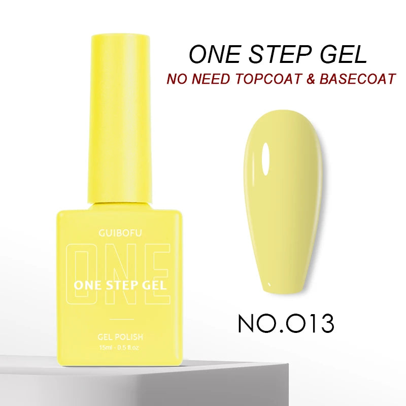 3in1 Gel One Step Gel (no need topcoat and basecoat) 27 colors Series 15ml Gel Nail Polish Set Fall Shine Finish Semi Permanent