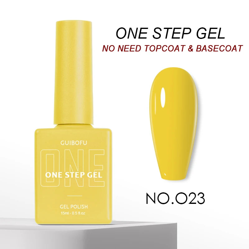 3in1 Gel One Step Gel (no need topcoat and basecoat) 27 colors Series 15ml Gel Nail Polish Set Fall Shine Finish Semi Permanent