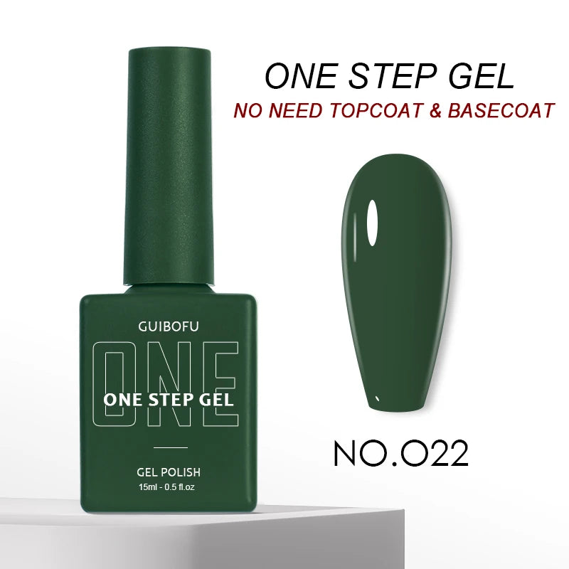 3in1 Gel One Step Gel (no need topcoat and basecoat) 27 colors Series 15ml Gel Nail Polish Set Fall Shine Finish Semi Permanent