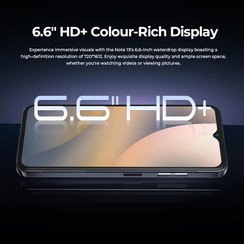 HOTWAV Note 13 Mobile Phone 6.6'' HD+ 90Hz Display 4GB 128GB Octa-Core Smartphone 50MP 5160mAh Android 13 Cellphone
