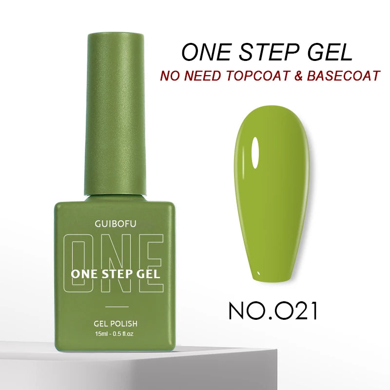 3in1 Gel One Step Gel (no need topcoat and basecoat) 27 colors Series 15ml Gel Nail Polish Set Fall Shine Finish Semi Permanent