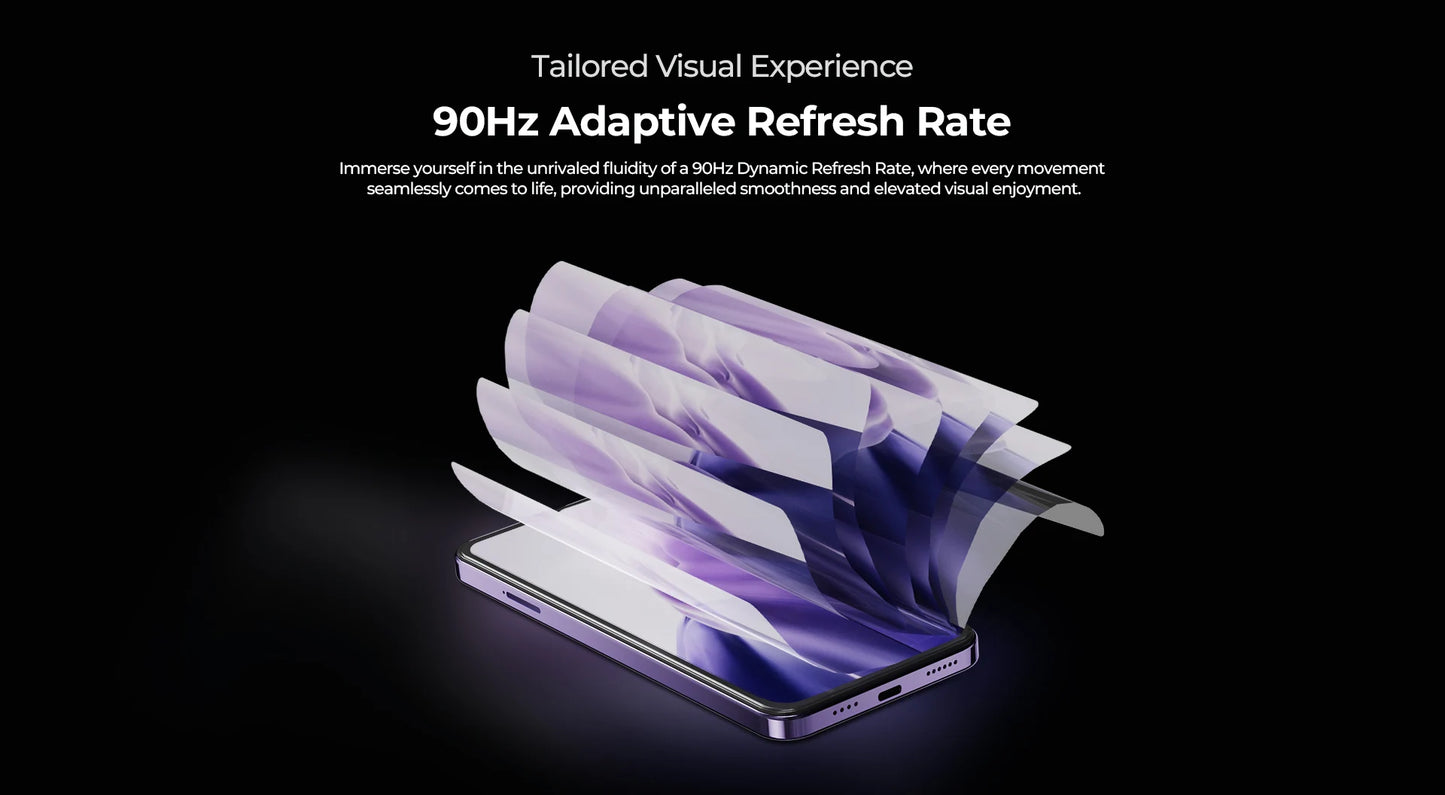 HOTWAV Note 13 Mobile Phone 6.6'' HD+ 90Hz Display 4GB 128GB Octa-Core Smartphone 50MP 5160mAh Android 13 Cellphone