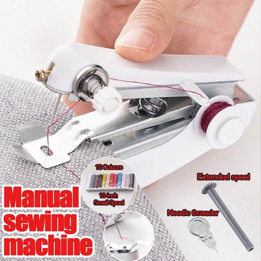 Portable Mini Cordless Stitch Machines Manual Sewing Machine Useful for DIY Household Clothes Leather Handheld Tools Accessories