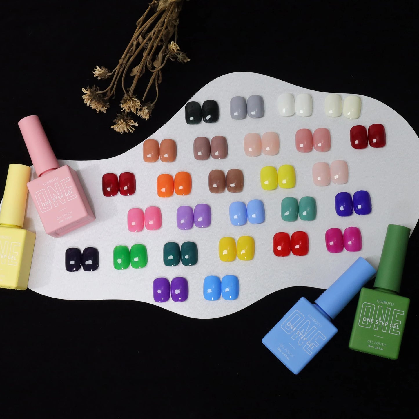 3in1 Gel One Step Gel (no need topcoat and basecoat) 27 colors Series 15ml Gel Nail Polish Set Fall Shine Finish Semi Permanent