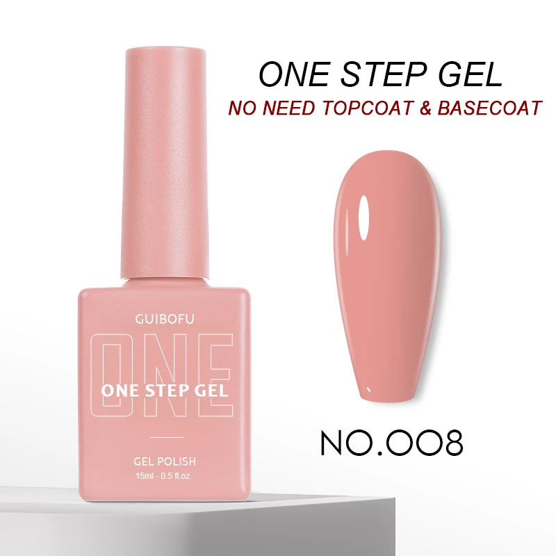 3in1 Gel One Step Gel (no need topcoat and basecoat) 27 colors Series 15ml Gel Nail Polish Set Fall Shine Finish Semi Permanent