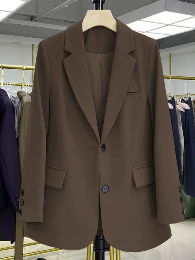 Women Jackets Pink Small Suit Women's Coat Casual Small Loose Korean Version Small Suit Women's Design Sense  Blazer Women