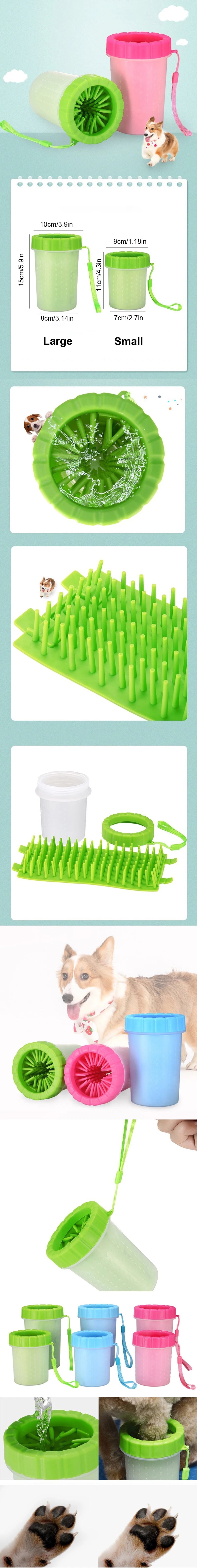 Pet Foot Washing Cup Dog Bath Magic Cat Puppy Foot Cup Wash Paw Cleaning Free Scrub Automatic Foot Wash Pet Cup Pet Dog Products