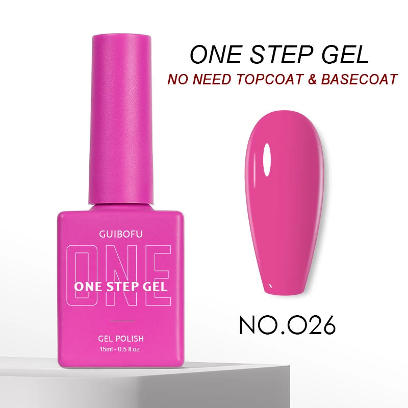 3in1 Gel One Step Gel (no need topcoat and basecoat) 27 colors Series 15ml Gel Nail Polish Set Fall Shine Finish Semi Permanent
