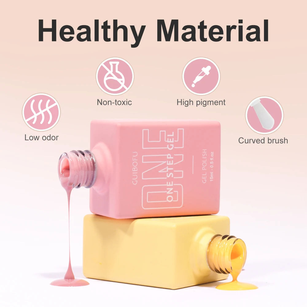 3in1 Gel One Step Gel (no need topcoat and basecoat) 27 colors Series 15ml Gel Nail Polish Set Fall Shine Finish Semi Permanent
