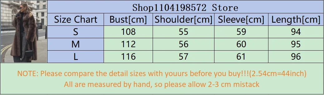 Women Brown Faux Fur Coat Shawl Collar Solid Full Loose Outerwears 2025 New Winter Fashion Street Commute Evening Event Lady Top