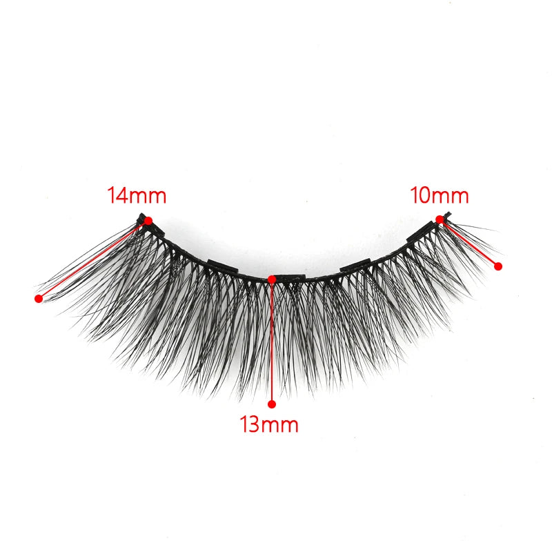 1/3/4 Pairs Magnetic Eyelashes Kit Waterproof Liquid Eyeliner Tweezers Soft Faux Cils Fluffy False Eyelashes Makeup Set Tool Hot