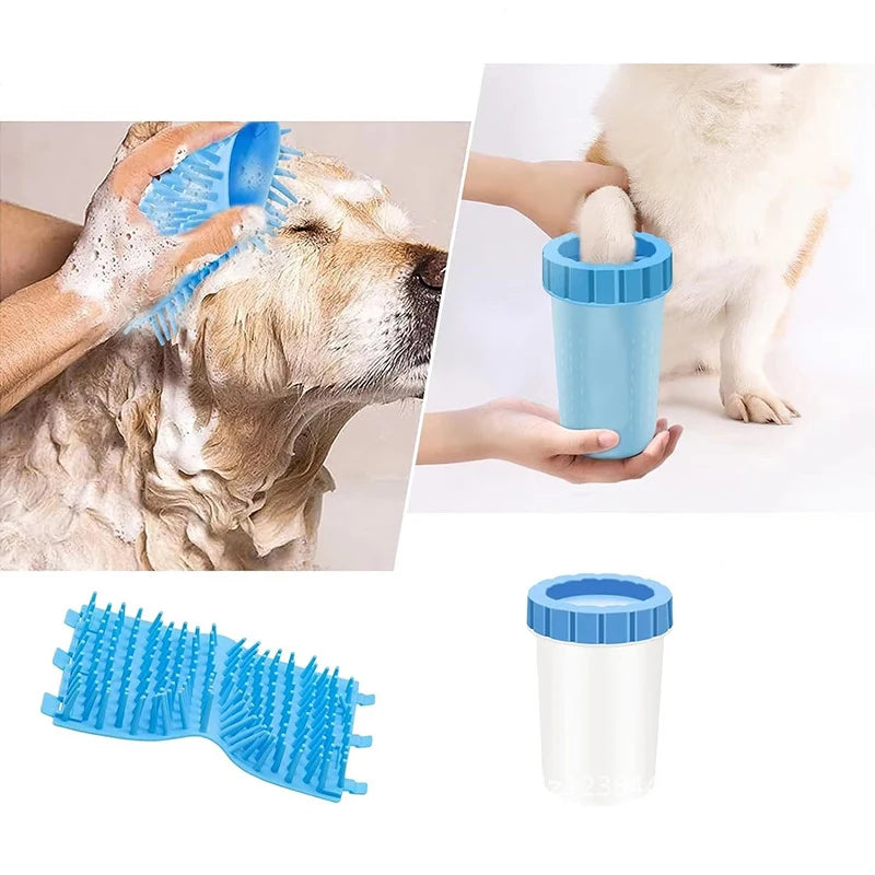 Pet Foot Washing Cup Dog Bath Magic Cat Puppy Foot Cup Wash Paw Cleaning Free Scrub Automatic Foot Wash Pet Cup Pet Dog Products