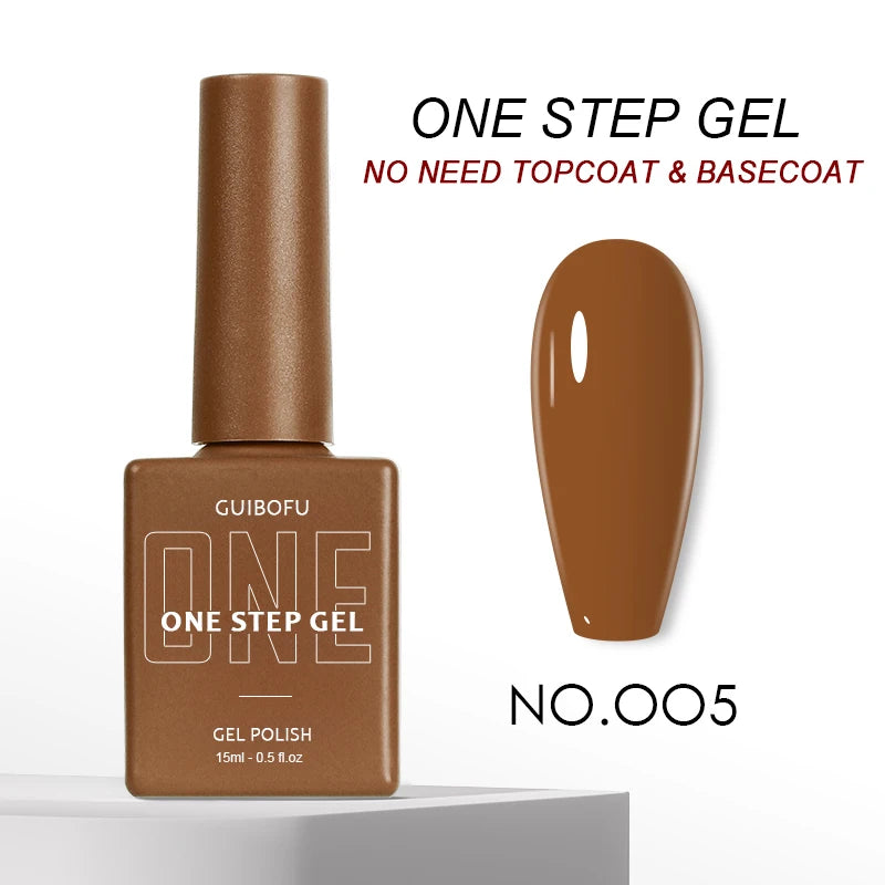 3in1 Gel One Step Gel (no need topcoat and basecoat) 27 colors Series 15ml Gel Nail Polish Set Fall Shine Finish Semi Permanent
