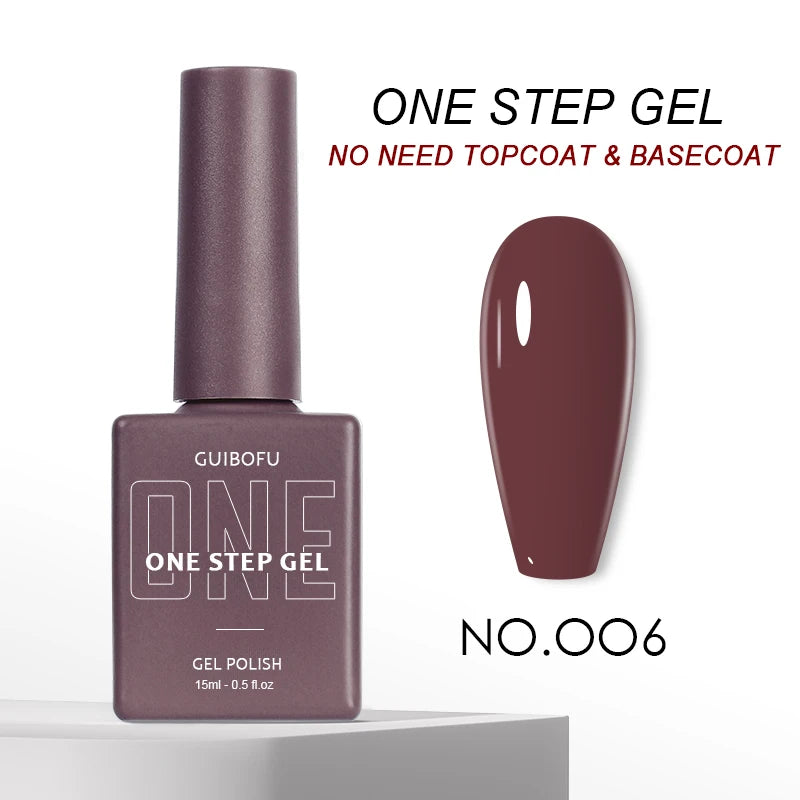 3in1 Gel One Step Gel (no need topcoat and basecoat) 27 colors Series 15ml Gel Nail Polish Set Fall Shine Finish Semi Permanent