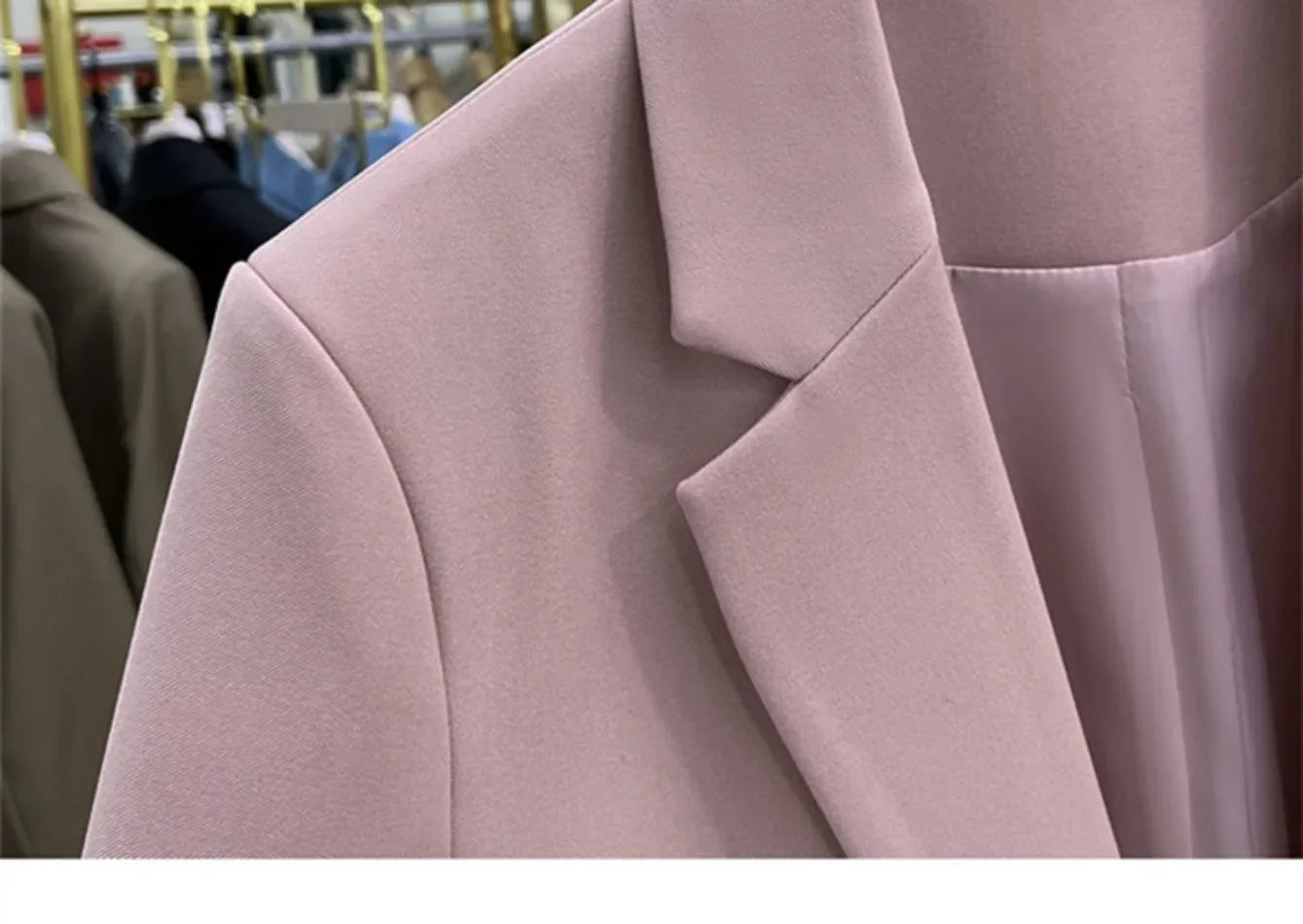 Women Jackets Pink Small Suit Women's Coat Casual Small Loose Korean Version Small Suit Women's Design Sense  Blazer Women