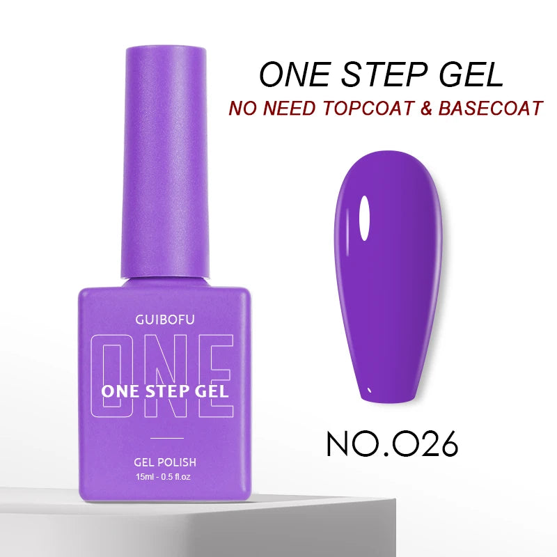 3in1 Gel One Step Gel (no need topcoat and basecoat) 27 colors Series 15ml Gel Nail Polish Set Fall Shine Finish Semi Permanent