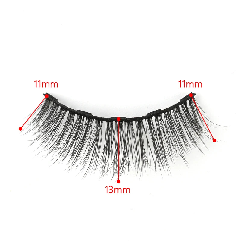 1/3/4 Pairs Magnetic Eyelashes Kit Waterproof Liquid Eyeliner Tweezers Soft Faux Cils Fluffy False Eyelashes Makeup Set Tool Hot