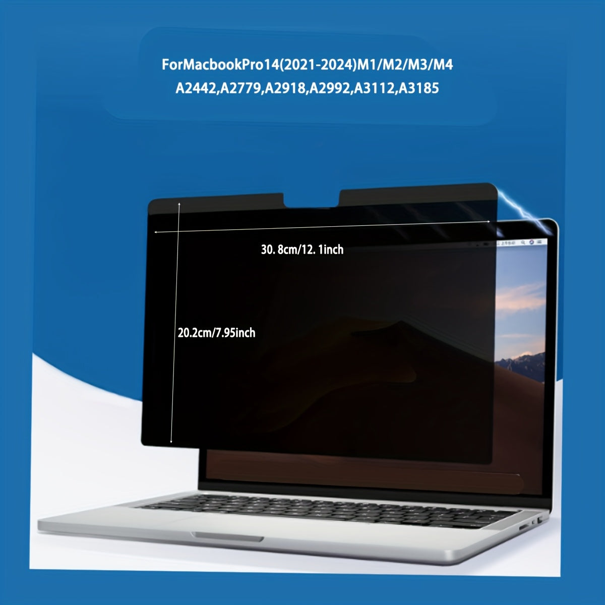 1 Pack of Magnetic Privacy Screen for Macbook