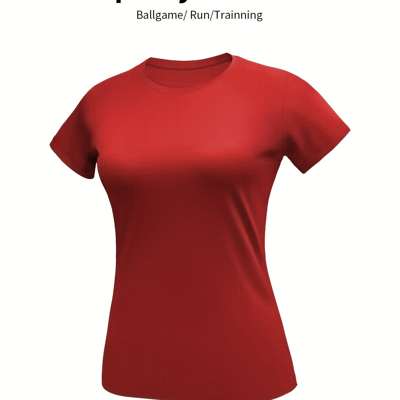 Women'S Yellow Short-Sleeve T-Shirt - Comfortable, Breathable Polyester, Round Neck, Ideal for Running, Training, and Gym Sessions, Summer Outdoor Sportswear, Training Apparel | Sporty Casualwear | Knit Construction