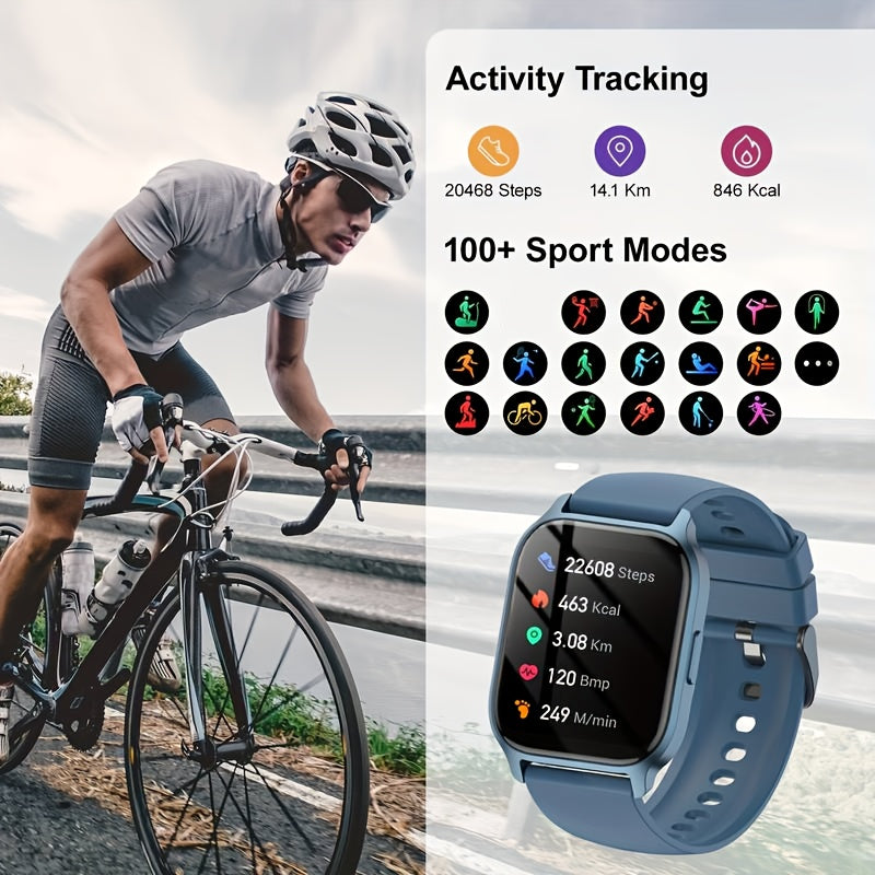 Synwoo Smart Watch, Modern Style, Wireless 5.2, IPS+TFT 4.7cm Screen, Realtek8763EWE Chip, Deployant Clasp, Magnetic Charging, Lithium Battery-Polymer 270mAh, Rechargeable Battery, with Full Touch Screen, Wireless Calling, Sl