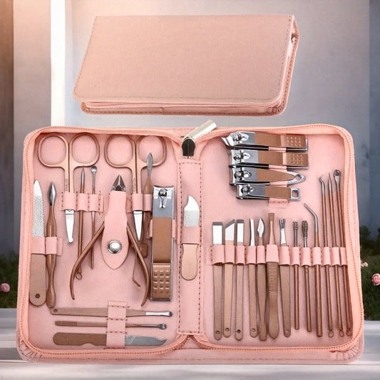 Modern Style Nail Clipper Manicure Tool Set, Includes a Portable Travel Case, Cuticle Nippers And Cutter Kit, Professional Nail Clipper Pedicure Kit, Travel Beauty Kit Nail Clipper Manicure Tools.