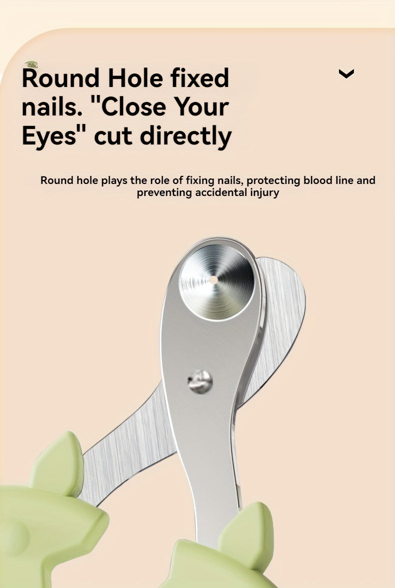 1pc Professional Cat Nail Clippers With Safety Guard, Round Hole Anti Bleeding, Perfect For Cats Of All Sizes And Breeds