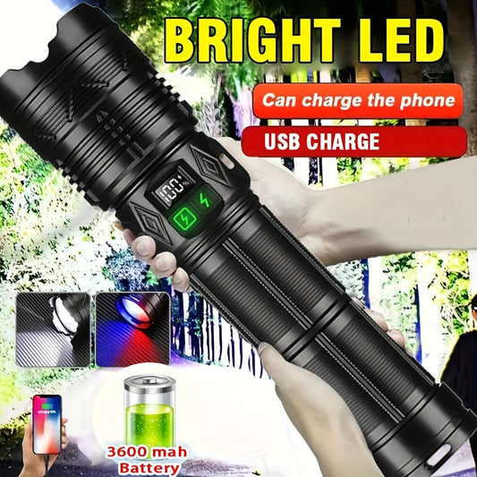 Heinast BL-S50 Super Powerful LED Flashlight with 11 Lighting Modes 18650 TYPE-C Charging High Power Torch Outdoor Working Lamp, Camping Gear, Survival Equipment, Handheld Lamp, Rugged Torch, Highpower Led, Reliable Performan