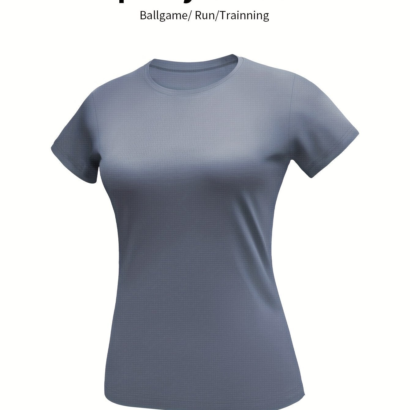 Women'S Yellow Short-Sleeve T-Shirt - Comfortable, Breathable Polyester, Round Neck, Ideal for Running, Training, and Gym Sessions, Summer Outdoor Sportswear, Training Apparel | Sporty Casualwear | Knit Construction