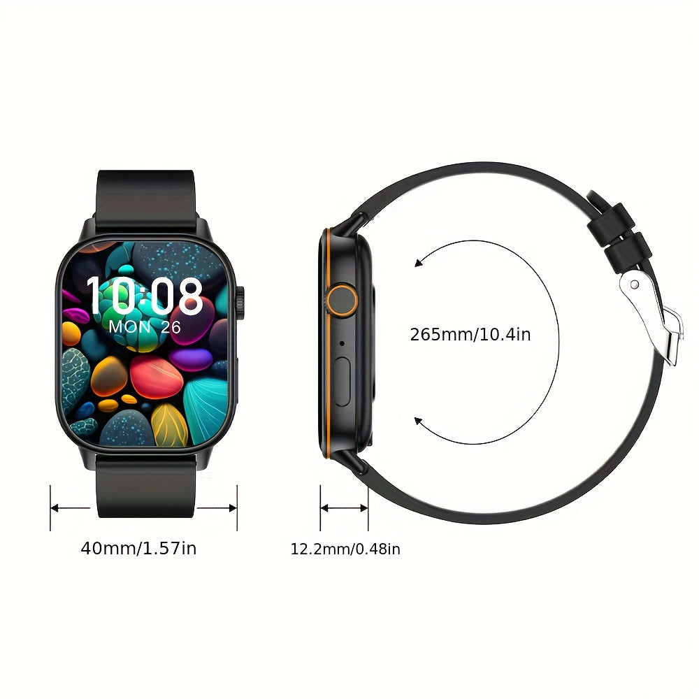 The 2025 new fashion smartwatch with built-in GPS features a 2.01-inch large screen, a 420mAh battery, supports AI voice commands, wireless calls and text reminders, over 100 sports modes, suitable for both women and men. It