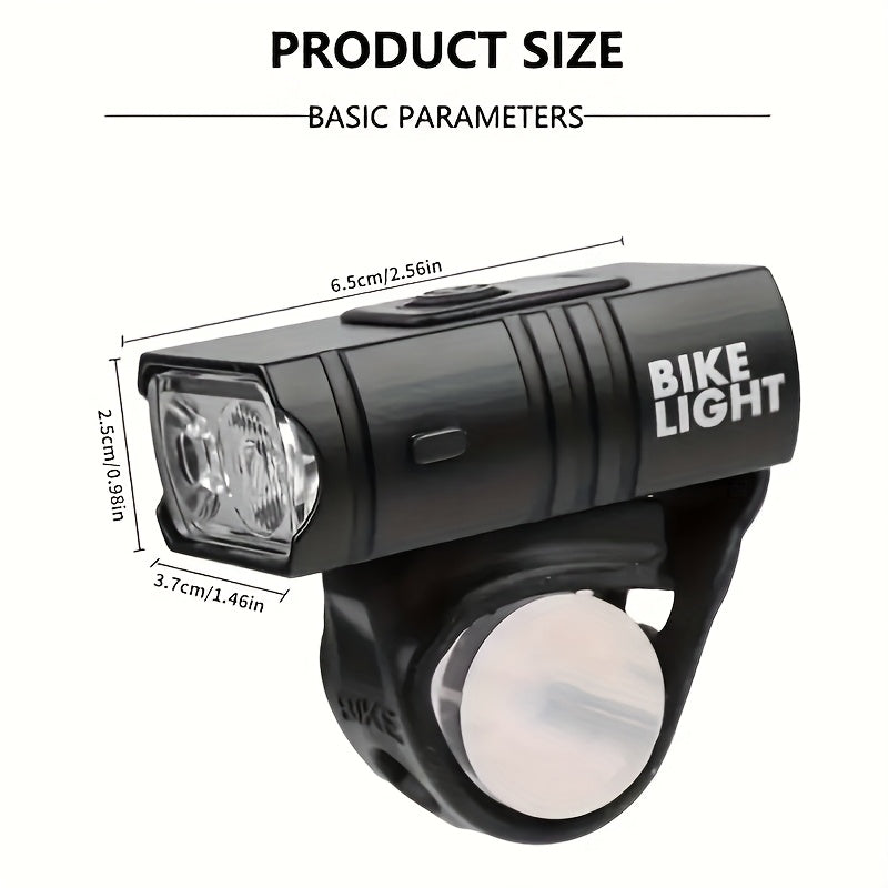 Rechargeable Dual Front and Rear Bike Lights with Super Bright Headlight, Taillight, Turn Signal, Easy-to-Install Safety Flashlight for Night Riding