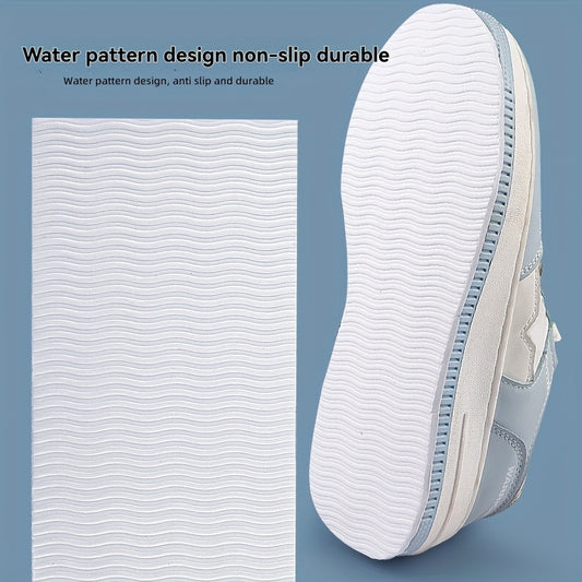 10*27cm Pack of EVA Sole Anti-Wear Pads for Sneakers, Wave Pattern Silent Non-Slip Forefoot Shoe Inserts, Best for Christmas