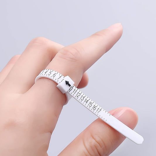 1pc Ring Sizer Measuring Tool - Clear, with Measurement Markings (1-17 US Ring Sizes) - for Jewelry Making, Ring Sizing, Gift - Durable & Portable Finger Gauge for Professionals & Hobbyists, Professional Jewelry Tool, Clear M