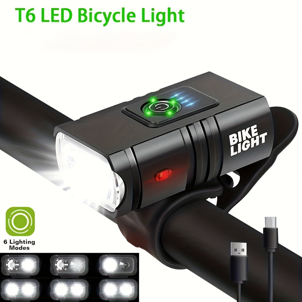 Rechargeable Dual Front and Rear Bike Lights with Super Bright Headlight, Taillight, Turn Signal, Easy-to-Install Safety Flashlight for Night Riding