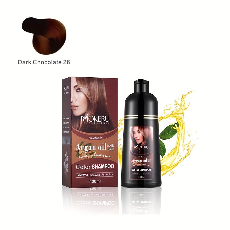 3-in-1 Argan oil hair dye for gray hair coverage Easy to use at home for both men and women